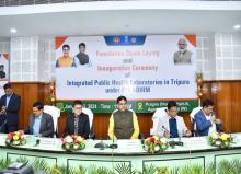 Foundation Stone Laying and Inauguration Ceremony of Integrated Public Health Laboratories in Tripura under PM-ABHIM