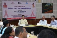  Review meeting of the Tripura State AIDS Control Society at the Secretariat.