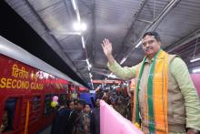 Hon’ble Chief Minister Professor (Dr.) Manik Saha launched Agartala-Deoghar Express train from Agartala.