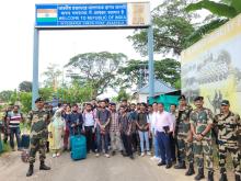 Many Indian students have crossed over to Tripura from Bangladesh. The Govt of Tripura has been providing all necessary support in terms of transportation and accommodation to them as humanitarian gesture.v